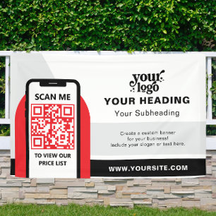Modern Branding Professionele Adverteren QR-code Spandoek