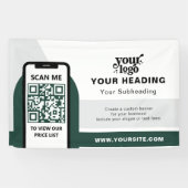 Modern Branding Professionele Adverteren QR-code Spandoek (Horizontaal)
