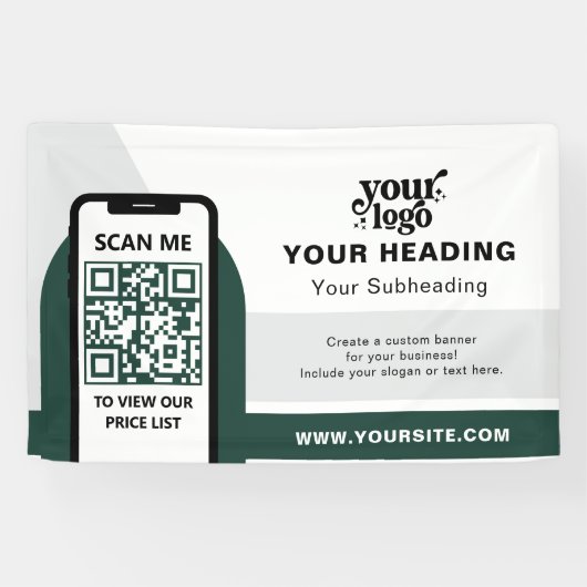 Modern Branding Professionele Adverteren QR-code Spandoek (Horizontaal)