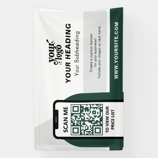 Modern Branding Professionele Adverteren QR-code Spandoek (Verticaal)