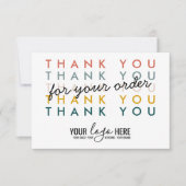 Modern branding Small Business Order Packing Logo Bedankkaart (Voorkant)