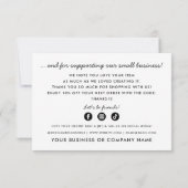 Modern branding Small Business Order Packing Logo Bedankkaart (Achterkant)