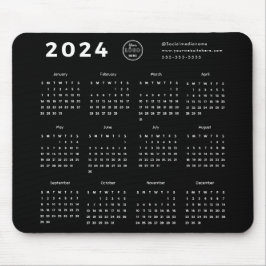 Modern Branding Zwart 2024 Kalender Promo Logo Muismat