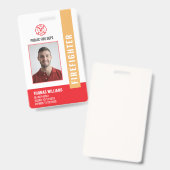 Modern Brandweer Brandweerman ID-badge Badge (Voor- en achterkant)