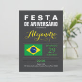 Modern: Brasil Feest Kaart (Staand voorkant)