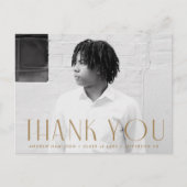 Modern Brass Foto Afstuderen Hartelijk dank Briefkaart (Voorkant)