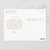 Modern Brass Foto Afstuderen Hartelijk dank Briefkaart (Achterkant)