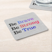 Modern Brave Strong True Typography Kartonnen Onderzetters (Schuin)