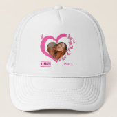 Modern Breast Cancer Awareness Warrior Photo Name  Trucker Pet (Voorkant)