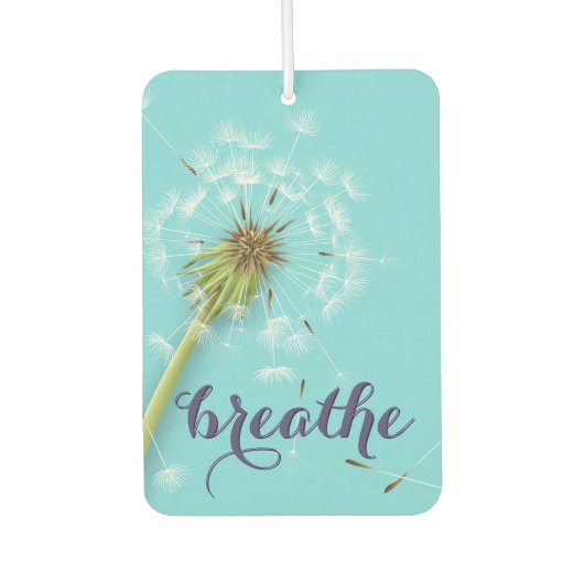 Modern BREATHE Script Paardenbloem Blauw Luchtverfrisser (Voorkant)