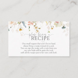 Modern Breng alsjeblieft een recept Waterverf bloe Informatiekaartje
