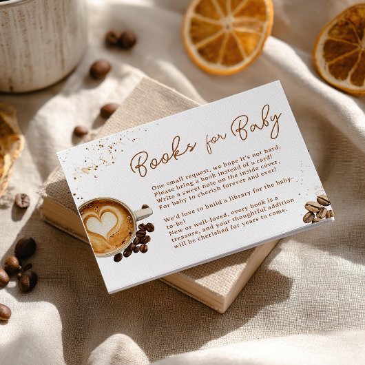 Modern Brewing Coffee Thema Boeken voor Baby Informatiekaartje
