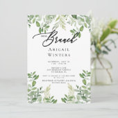 Modern Bridal Brunch Foliage Vrijgezellenfeest I Kaart (Staand voorkant)