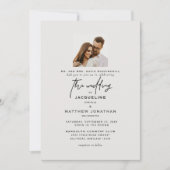 Modern Bridal Foto Weddenschap Kaart (Voorkant)