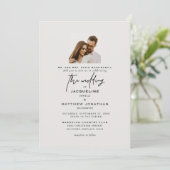 Modern Bridal Foto Weddenschap Kaart (Staand voorkant)