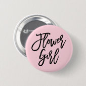 Modern Bridal Party Bloemenmeisje Ronde Button 5,7 Cm (Voorkant /achterkant)