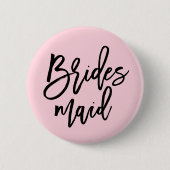 Modern Bridal Party Bridesmaid Ronde Button 5,7 Cm (Voorkant)