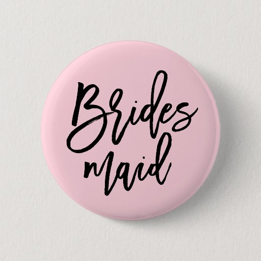 Modern Bridal Party Bridesmaid Ronde Button 5,7 Cm (Voorkant)