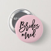 Modern Bridal Party Bridesmaid Ronde Button 5,7 Cm (Voorkant /achterkant)