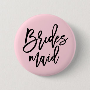 Modern Bridal Party Bridesmaid Ronde Button 5,7 Cm