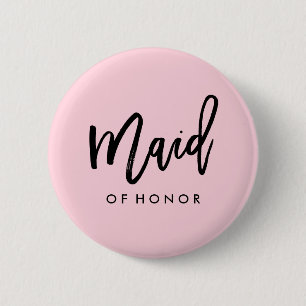 Modern Bridal Party Maid of Honor Ronde Button 5,7 Cm