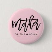 Modern Bridal Party Moeder van de Groom Ronde Button 5,7 Cm (Voorkant)
