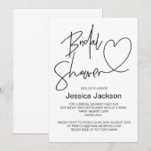 Modern Bridal Shower-uitnodiging Kaart (Voorkant / Achterkant)