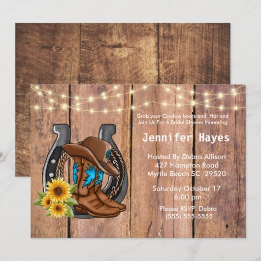 Modern Bridal Shower-uitnodiging Kaart (Voorkant / Achterkant)