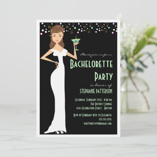 Modern Bride Bachelorette Kaart (Staand voorkant)