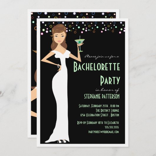 Modern Bride Bachelorette Kaart (Voorkant / Achterkant)