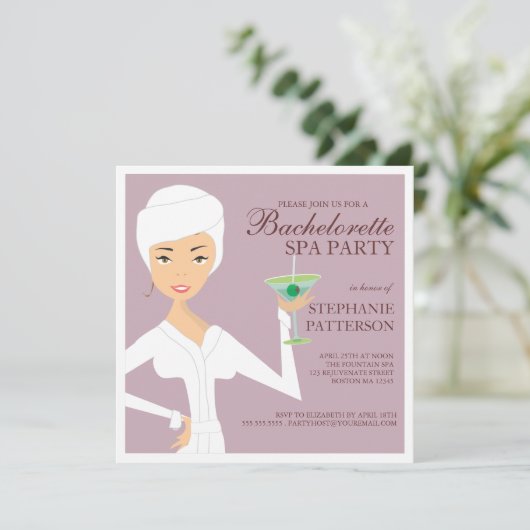 Modern Bride Bachelorette Spa Kaart (Staand voorkant)