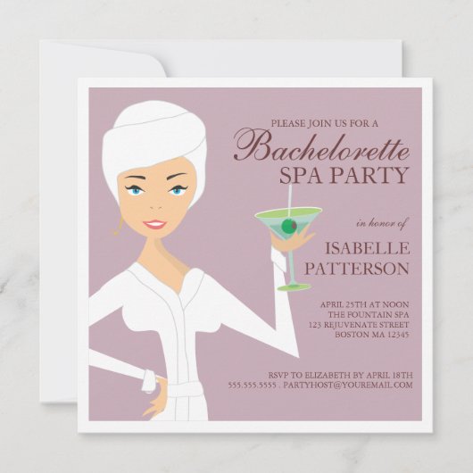 Modern Bride Bachelorette Spa Kaart (Voorkant)