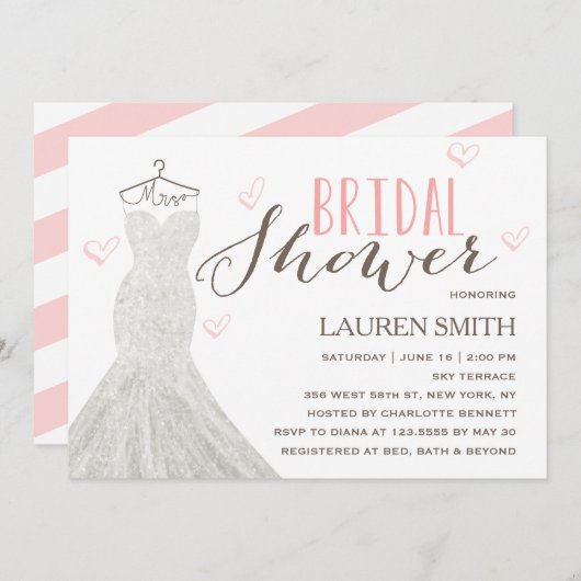 Modern Bride | Bridal Shower-uitnodiging Kaart (Voorkant / Achterkant)