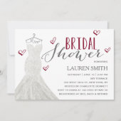 Modern Bride Burgundy | Bridal Shower-uitnodiging Kaart (Voorkant)