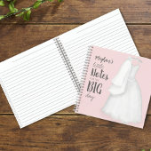 Modern Bride Elegant  Pink Weddenschap Notitieboek