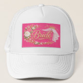 Modern Bride Embroidered Hat Patch - Hot Pink Trucker Pet (Voorkant)