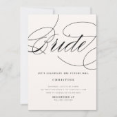 Modern Bride Future Mrs Bridal Shower Uitnodiging (Voorkant)