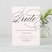 Modern Bride Future Mrs Bridal Shower Uitnodiging (Staand voorkant)