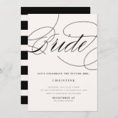 Modern Bride Future Mrs Bridal Shower Uitnodiging (Voorkant / Achterkant)