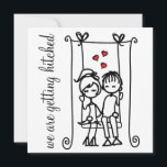 Modern Bride & Groom Doodles Wedding Invitation Kaart<br><div class="desc">Schattige doodles van een paar verliefd. Deze unieke trouwuitnodiging is perfect voor elk seizoen. Vergelijkbare uitnodigingen zijn beschikbaar in mijn winkel.</div>