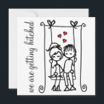 Modern Bride & Groom Doodles Wedding Invitation Kaart<br><div class="desc">Schattige doodles van een paar verliefd. Deze unieke trouwuitnodiging is perfect voor elk seizoen. Vergelijkbare uitnodigingen zijn beschikbaar in mijn winkel.</div>