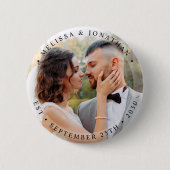 Modern Bride Groom Simple Photo Wedding Ronde Button 5,7 Cm (Voorkant)