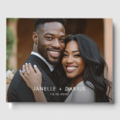 Modern Bride Groom Wedding Guest Book Gastenboek (Voorkant)