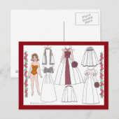Modern Bride II Paper Doll Briefkaart (Voorkant / Achterkant)