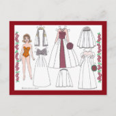 Modern Bride II Paper Doll Briefkaart (Voorkant)
