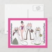 Modern Bride III Paper Doll Briefkaart (Voorkant / Achterkant)