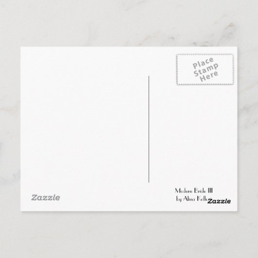 Modern Bride III Paper Doll Briefkaart (Achterkant)