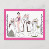 Modern Bride III Paper Doll Briefkaart (Voorkant)