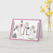 Modern Bride III-papier Doll Blank Wenskaart Kaart (Gele Bloem)