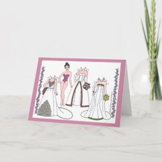 Modern Bride III-papier Doll Blank Wenskaart Kaart